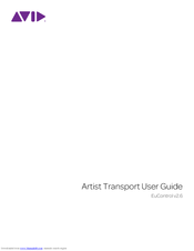 Avid Technology Artist Transport User Manual