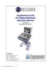 Euphonix R-1 Digital Multitrack Operation Manual