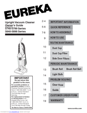 Eureka 5898 Series Owner's Manual