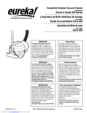 Eureka 930 Series Owner's Manual