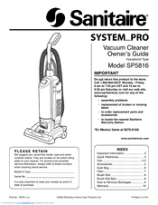 Sanitaire System Pro SP5816 Owner's Manual