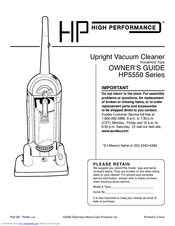 Eureka HP5550 Series Owner's Manual