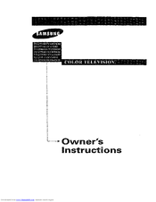 Samsung TXN3098WHF Owner's Instructions Manual