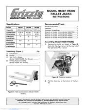 Grizzly H6289 Instructions Manual