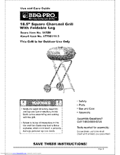 BBQ 7758111-3 Use And Care Manual