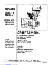 Craftsman 247.885550 Owner's Manual