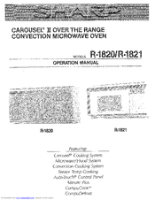 Sharp Carousel II R-1821 Operation Manual