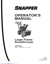 Snapper 1428 Operator's Manual