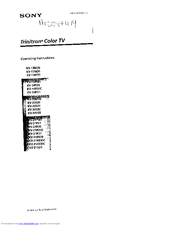 Sony Trinitron KV-14R20C Operating Instructions Manual