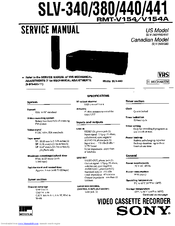 Sony SLV-440 Service Manual