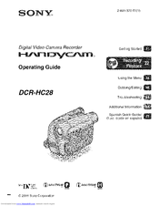 Sony DCR-HC28 - Minidv Handycam Camcorder Operating Manual