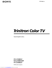 Sony Trinitron KV-27XBR37M Operating Instructions Manual