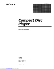 Sony CDP-CX151 Operating Instructions Manual