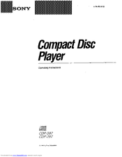 Sony CDP-397 Operating Instructions Manual