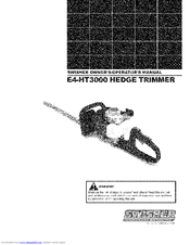 Swisher E4-HT3000 Owner's/ Owner's/Operator's Manual