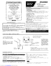 Sylvania SRT2432S Owner's Manual