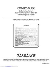 Electrolux TGF351SHWB Owner's Manual