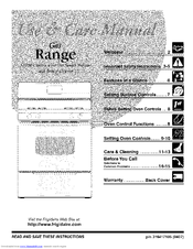 Frigidaire TGF320DWB Use & Care Manual