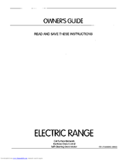 Tappan MEF352BGDA Owner's Manual