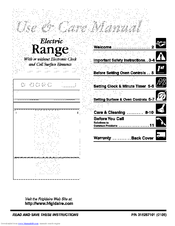 Frigidaire TEF303AWB Use & Care Manual