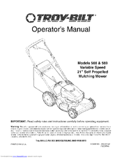 Troy-Bilt SmartSpeed 566 Operator's Manual