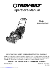 Troy-Bilt 909J Tuff-Cut Operator's Manual