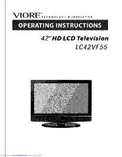 Viore LC42VF55 Operating Instructions Manual