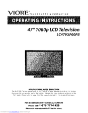 VIORE LC47VXF60PB Operating Instructions Manual