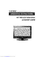 VIORE LC42VXF120PB Operating Instructions Manual
