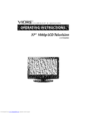 VIORE LC37VX60FHD Operating Instructions Manual
