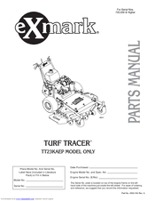 Exmark TURF TRACER TT23KAEP Parts Manual
