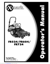 Exmark FR604 Operator's Manual