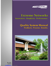 Extreme Networks Innovation. Simplicity. Performance. Manual