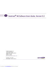 Extreme Networks Sentriant AG 5.3 Software User's Manual