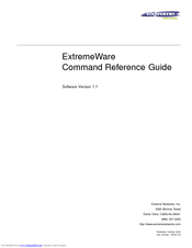 Extreme Networks ExtremeWare Command Command Reference Manual