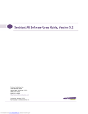 Extreme Networks Sentriant AG 5.2 Software User's Manual