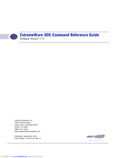 Extreme Networks ExtremeWare XOS Command Command Reference Manual