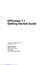 Extreme Networks EPICenter 7.1 Job Scheduler Getting Started Manual