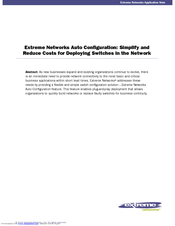 Extreme Networks Auto Configuration Configuration