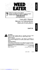 Weed Eater DAHT 22 Instruction Manual