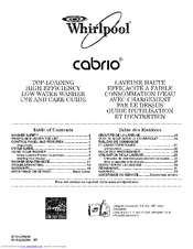 Whirlpool Cabrio WTW7800XL4 Use And Care Manual