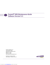 Extreme Networks Summit WM Maintenance Manual