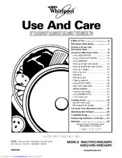 Whirlpool GMC275PDB3 Use And Care Manual