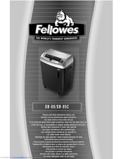 Fellowes Powershred SB-85C Instructions Manual