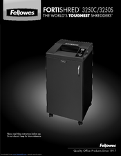 Fellowes FORTISHRED 3250S Instructions