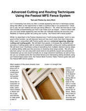 Festool MFS Fence System Instruction Manual