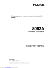 Fluke 8062A Instruction Manual