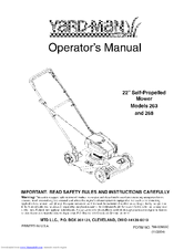 Yard-Man 263 Operator's Manual