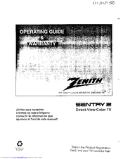 Zenith SENTRY 2 SM2069 Operating Manual & Warranty