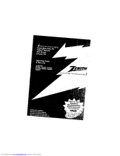 Zenith Z32H96 Operating Manual & Warranty